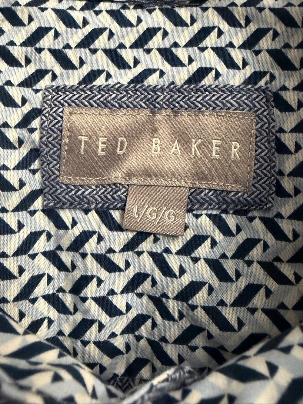 Ted Baker Dark Blue Men's Long-Sleeve Button-Down Shirt - Picture 3 of 5